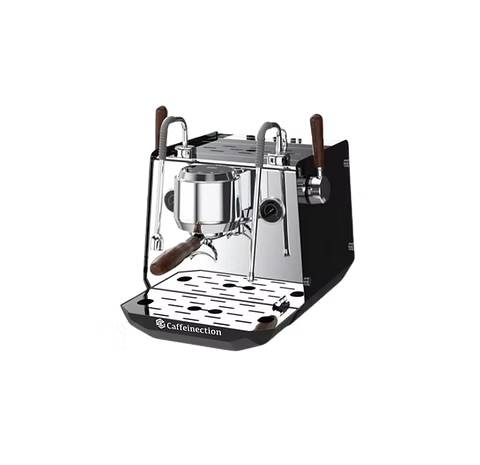 Caffeinection - Espresso Machine | 3- Heating Boilers | Italian OLAB Pump (15 Bar) | Hybrid Water System | Dual Drainage | 58mm Stainless Steel Portafilter | Color: Black
